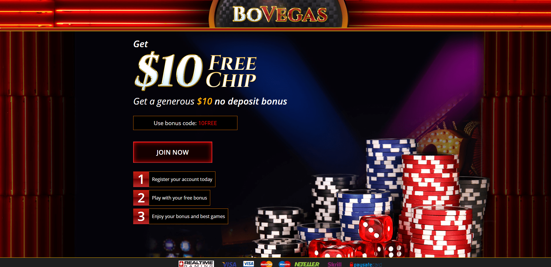 online bonus code casino